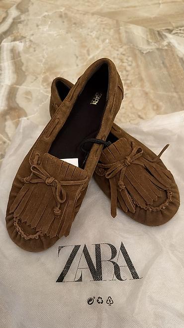 Mokasin və loferlər: Zara, Ölçü: 37, rəng - Qəhvəyi, Yeni — 1