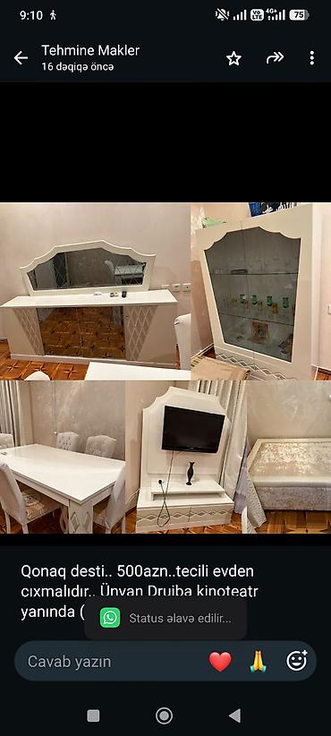 Qonaq desti. 500azn. tecili evden cıxmalıdır. Ünvan Drujba kinoteatr lalafo.az -da Qonaq desti. 500azn. tecili evden cıxmalıdır. Ünvan Drujba kinoteatr