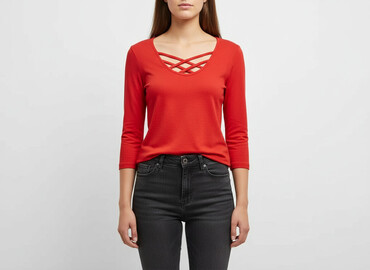 czerwone t shirty levis: Жіноча блуза, розмір S