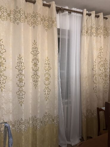заказ жалюзи: Комплект штор, С вышивкой, Готовое изделие, Б/у, Для детской, Для зала