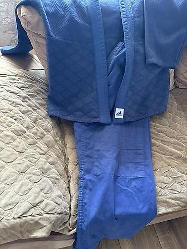 adidas idman geyimleri: Adidas mavi cüdo/kempo gi dəsti - Brend: adidas klassik üç zolaqlı — 5