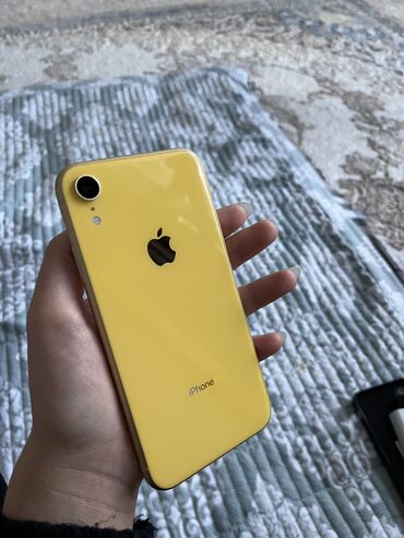 аккумулятор 230: IPhone Xr, Б/у, 64 ГБ, Желтый, Защитное стекло, 76 %