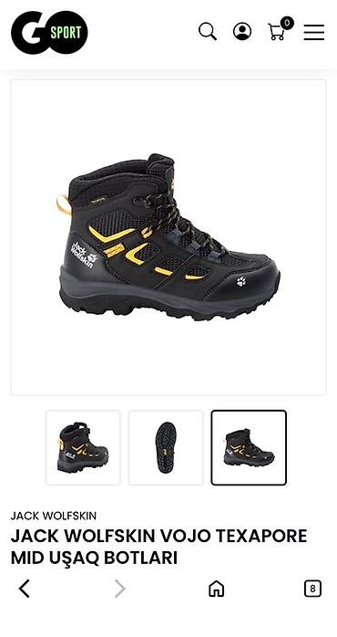 qara botinkalar: JACK WOLFSKIN VOJO TEXAPORE MID uşaq botları 155 manata Gosport — 1