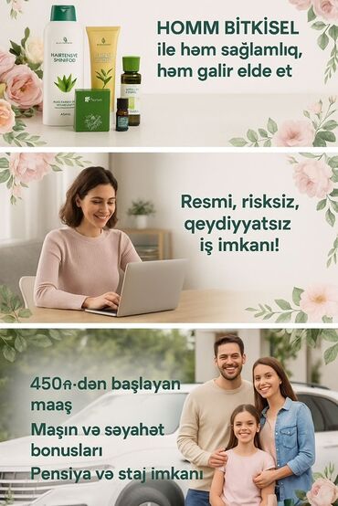 Mühafizə, təhlükəsizlik: Homm Bitkisel şirkəti ilə sağlamlıq məhsulları vasitəsilə gəlir əldə