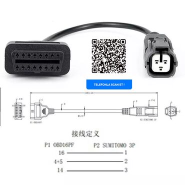 aga musiqi aletleri magazasi: Yamaha Jet-boad 3-pin üçün diaqnostik OBD2 kabeli OBD YAMAHA Mercury