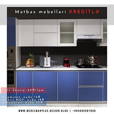 mebelman: Sifarişlə mətbəx dəsti, MDF, Kredit var, Pulsuz çatdırılma — 10