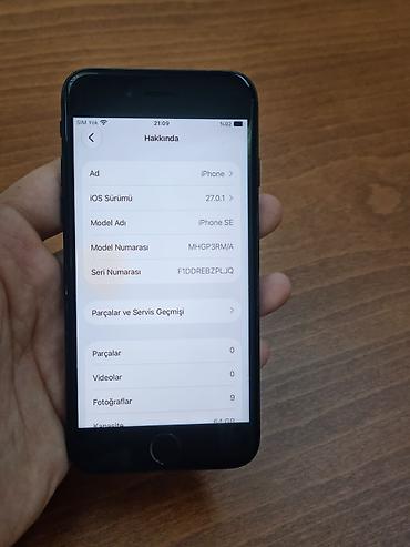 iphone oğuz: IPhone SE 2020, Qara, Barmaq izi — 7