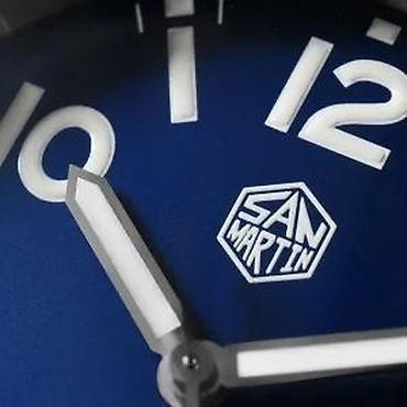 Ručni satovi: San Martin SN0139 - 39mm - Plava Potpuno nov muški sat San Martin — 10