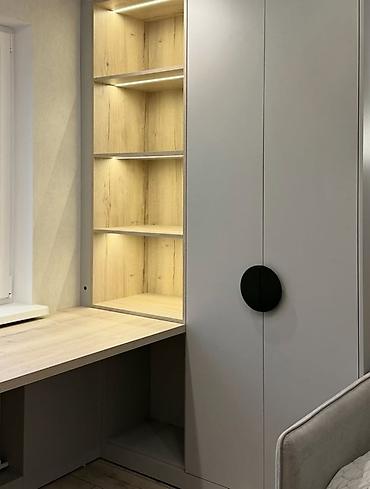 study table: Модульный комплект мебели для спальни/кабинета: встроенный шкаф-купе с — 2