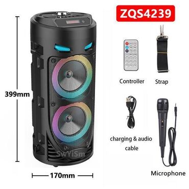 купить караоке колонку: Model: «ZQS4239» С проводным микрофоном для караоке