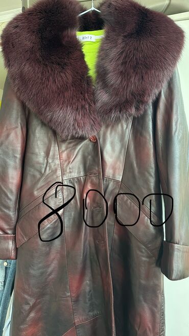 женские кожаные пальто: Пальто, Осень-весна, Длинная модель, 2XL (EU 44)