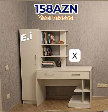 demir stolar: Yazı masası – 158 AZN Ağ rəngdə, çoxfunksiyalı yazı masası: - Solda — 1