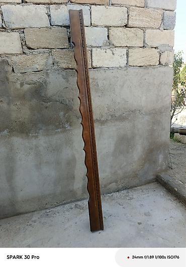 qapi dekoru: Karniz taxtadan, dekorativ pervaz/çərçivə listləri,uzunug — 1