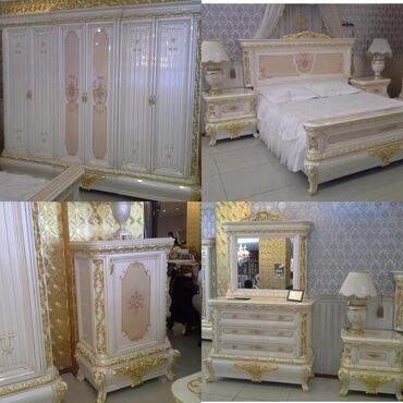 transformator satılır: Двуспальная кровать, Шкаф, Трюмо, 2 тумбы, Б/у