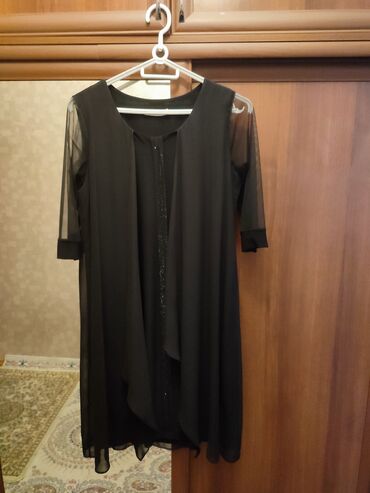 turk hicab geyimleri: Вечернее платье, Миди, 4XL (EU 48)