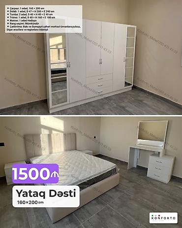 Yataq dəsti – 160×200 sm Komplekt: - Çarpayı: 160×200 sm - Dolab: D lalafo.az -da Yataq dəsti – 160×200 sm Komplekt: - Çarpayı: 160×200 sm - Dolab: D