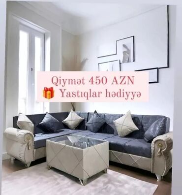 sumqayit ucuz kamot: Угловой диван, Новый, Нераскладной, Без подьемного механизма, Ткань, Бесплатная доставка в черте города
