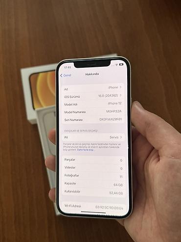iped mini 5: IPhone 12, 64 GB, Ağ, Face ID — 4