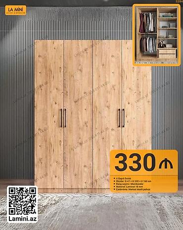 Mebel: LA MINI 4 qapılı dolab - Ölçülər: D 47 × H 200 × U 160 sm - Rəng — 1
