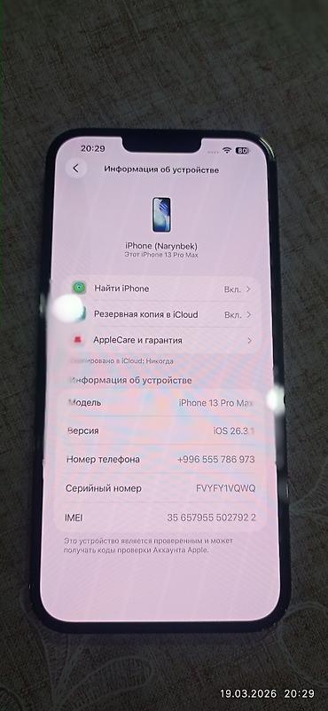 Apple iPhone: IPhone 13 Pro, Б/у, 512 ГБ, Alpine Green, Чехол, Защитное стекло, 77 % — 9
