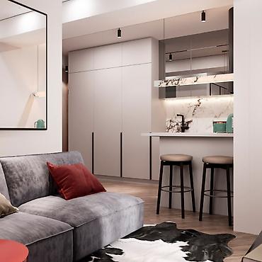 Продажа квартир: 1 комната, 30 м², Элитка, 9 этаж, Дизайнерский ремонт — 10