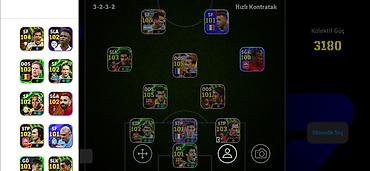 türk sazı: EFootball mobil oyununda güclü komanda hesabı/squad - Diziliş — 1