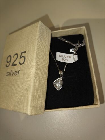 бижутерия из муранского стекла: 925 gümüş boyunbağı - Material: 925 ayarlı gümüş (qablaşdırmada və