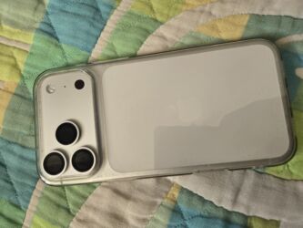 мониторы дешево: IPhone 17 Pro Max, Колдонулган, 512 ГБ, Natural Titanium, Заряддоочу түзүлүш, Коргоочу айнек, Каптама, 100 %