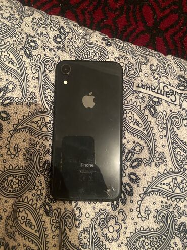 телефонлар: IPhone Xr, Б/у, 64 ГБ, Black Titanium, Зарядное устройство, Защитное стекло, Чехол, 78 %