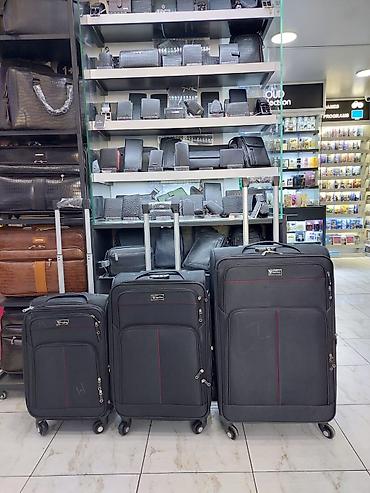 Çamadanlar: Travel World yumşaq korpuslu çamadan dəsti - 3 ölçü: kiçik, orta və — 1