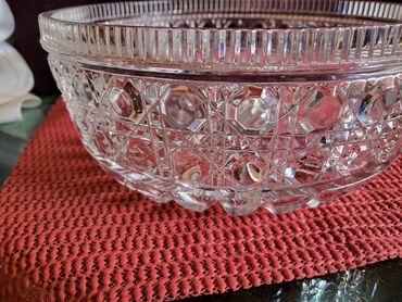 Kuhinjski setovi: Cinija nova velika Zajecar kristal i led kristal. rucni rad 70te — 10