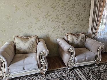 kreditle divanlar: Klassik üslubda yumşaq mebel dəsti - Tərkibi: 1 ədəd üçnəfərlik divan — 2