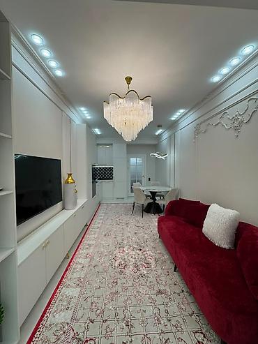 mega hous: 3 комнаты, 87 м², Асанбай мкр Элитка, 6 этаж, Дизайнерский ремонт — 1