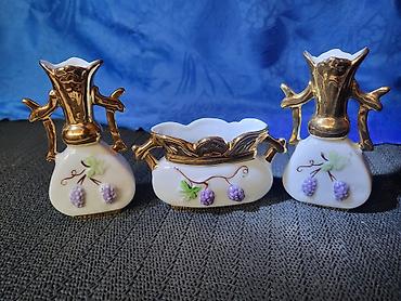 case coca cola: Trodelni nov porcelanski dekorativni set 1920g+. Trodelni set — 1