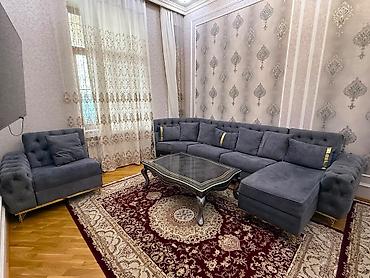 Divan və kreslo dəstləri: Künc divan dəsti – qrafit boz rəngdə, klassik-modern dizayn - — 3
