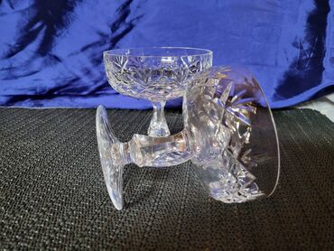 Čaše: Case nove za dvoje,kristal,rucni rad za zestoko pice iz 70ih. Case — 8