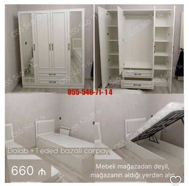 кровать: 2 təknəfərlik çarpayı, Dolab, Yeni