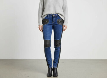 spodnie motocyklowe jeans damskie: Jeansy damskie, rozmiar S