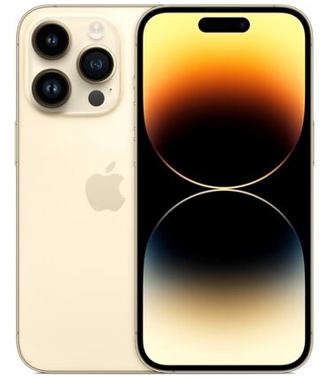 Apple iPhone: IPhone 14 Pro, Б/у, 128 ГБ, Matte Gold, Зарядное устройство, Защитное стекло, Чехол, 79 %