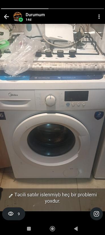 midea: Paltaryuyan maşın Midea, 6 kq, Yeni, Avtomat, Qurutmasız, Kredit yoxdur, Ödənişli çatdırılma, Ünvandan götürmə — 1