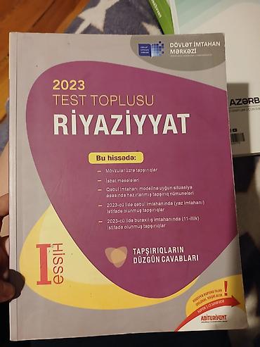 Testlər: Məhsul: “Riyaziyyat – 2023 Test Toplusu” (I hissə), Dövlət İmtahan — 2