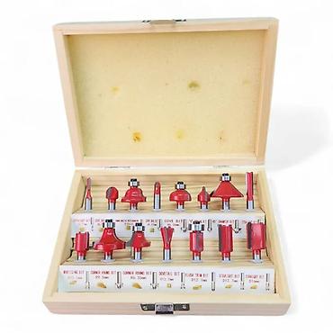 rezba acan: Ağac üçün Frez Bıçağı Dəsti (6 mm Şank) – İncə İşlər üçün Professional — 1