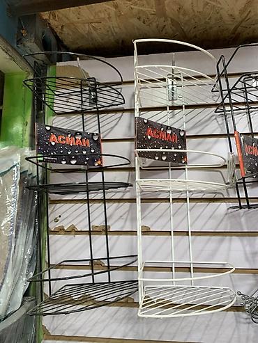 угловая полка напольная: Угловая металлическая полка для ванной/душа “АСМАН” - Конструкция: 3 — 1