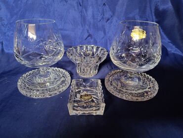 Kuhinjski setovi: Servis nov -ti i ja- kristal,Zajecar za dvoje. 70te. Set za — 5