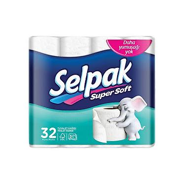 kağız paket: Selpak Super Soft tualet kağızı – 32 rulo - 3 qatlı, çoxqatlı — 2