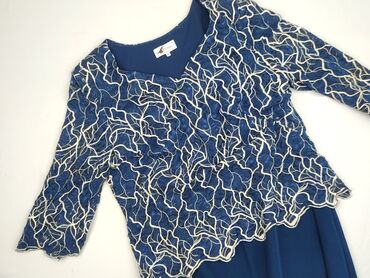 srebrne bluzki eleganckie: Women`s dress, size XL (EU 42)