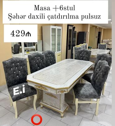 tort sifarişi: Для гостиной, Новый, 6 стульев