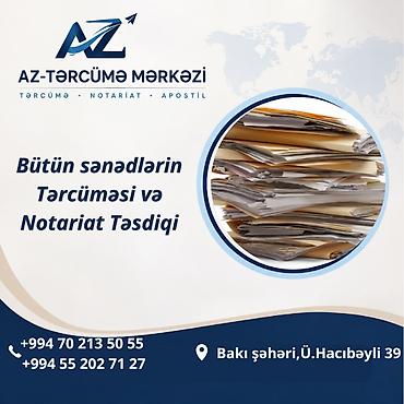 AZ-Tərcümə Mərkəzi – Peşəkar tərcümə və notariat təsdiqi xidməti lalafo.az -da AZ-Tərcümə Mərkəzi – Peşəkar tərcümə və notariat təsdiqi xidməti