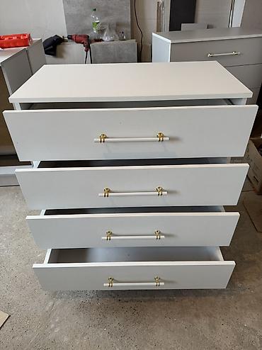 Комоды для одежды: Комод для одежды, Новый, Без зеркала, ЛДСП, цвет - Белый, Серый, Бежевый, Самовывоз, Платная доставка — 5