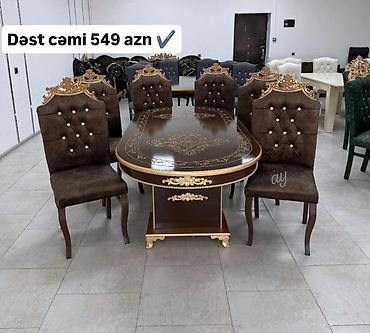 aqlay daslar: Qonaq otağı üçün, Yeni, 6 stul — 1